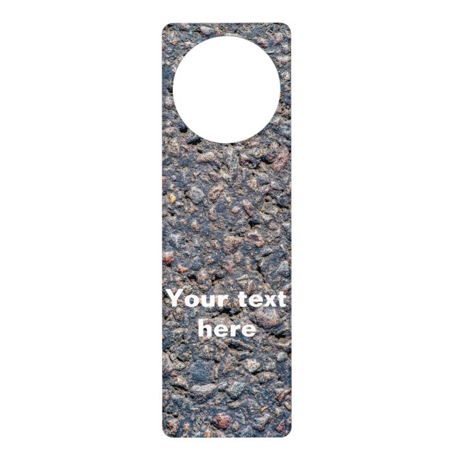 Asphalt and pebbles texture door hanger (Front)