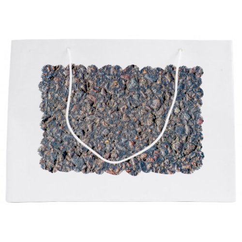 Asphalt and pebbles texture large gift bag