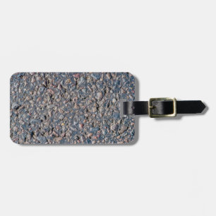 Asphalt and pebbles texture luggage tag