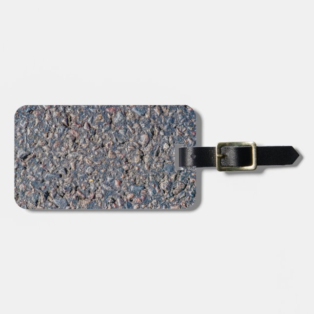 Asphalt and pebbles texture luggage tag (Front Horizontal)
