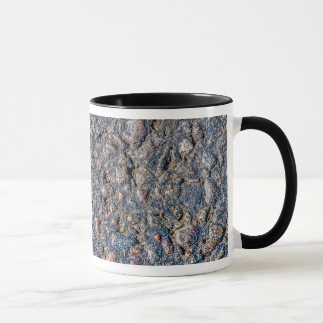 Asphalt and pebbles texture mug (Right)