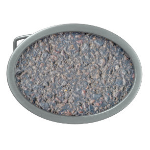 Asphalt and pebbles texture oval belt buckle
