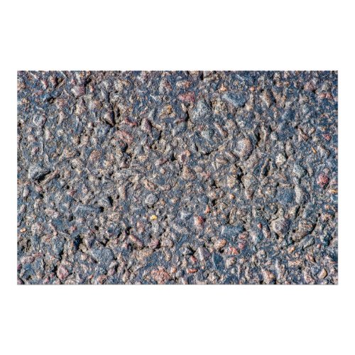 Asphalt and pebbles texture photo print