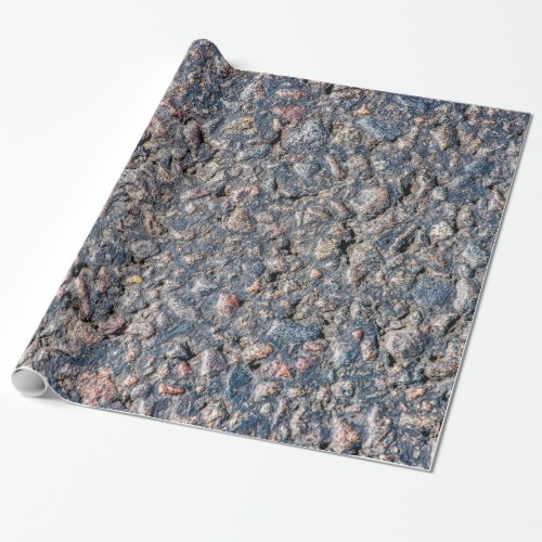 Asphalt and pebbles texture wrapping paper