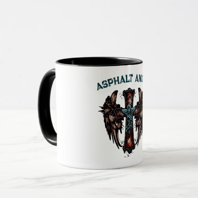 Asphalt Angel, Motorcycle Mug (Front Left)