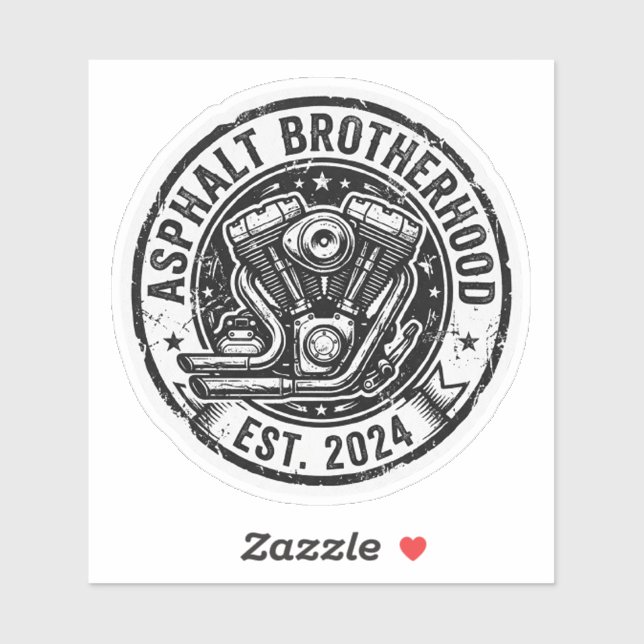 Asphalt Brotherhood Vintage Engine Sticker (Sheet)
