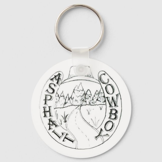 Asphalt Cowboy logo keychain (Front)