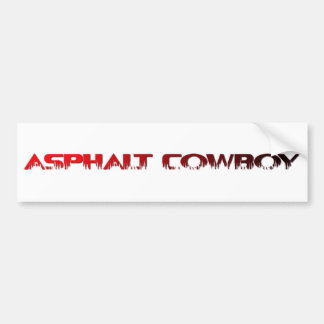 Asphalt Cowboy Red Name Line 1 Bumper Sticker