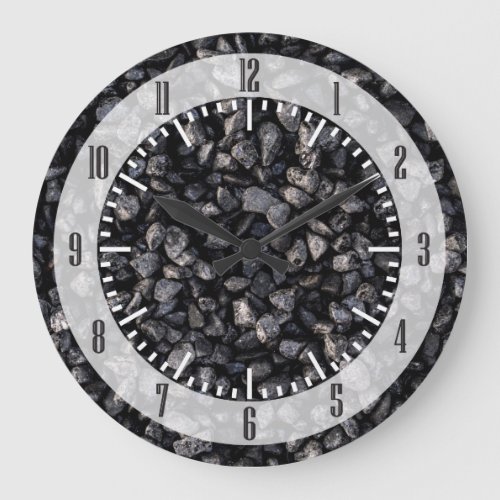 Asphalt Gravel Large Clock