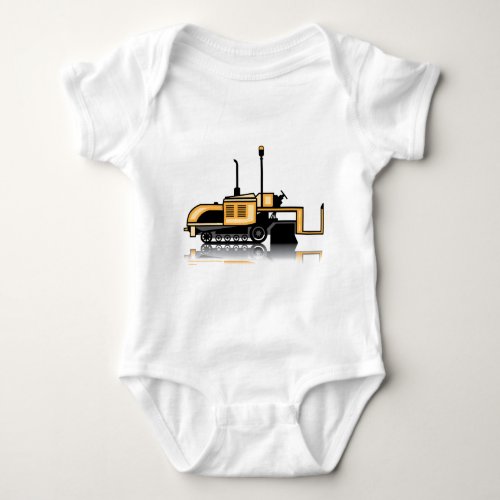 Asphalt paver vector baby bodysuit