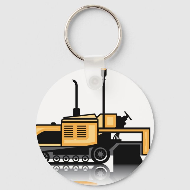 Asphalt paver vector keychain (Front)