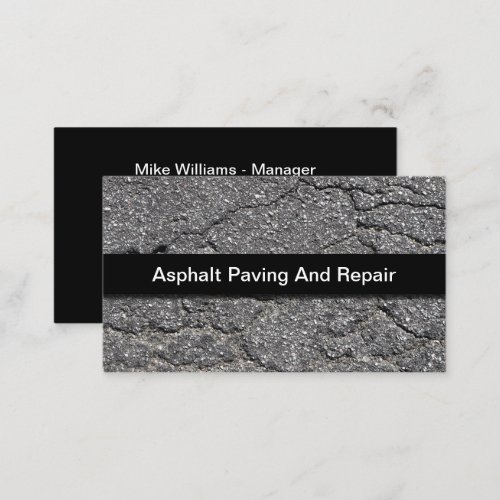 Asphalt Paving And Construction Business Cards