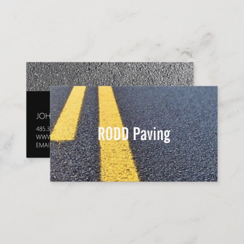 Asphalt Paving Construction Roadwork Business B Business Card