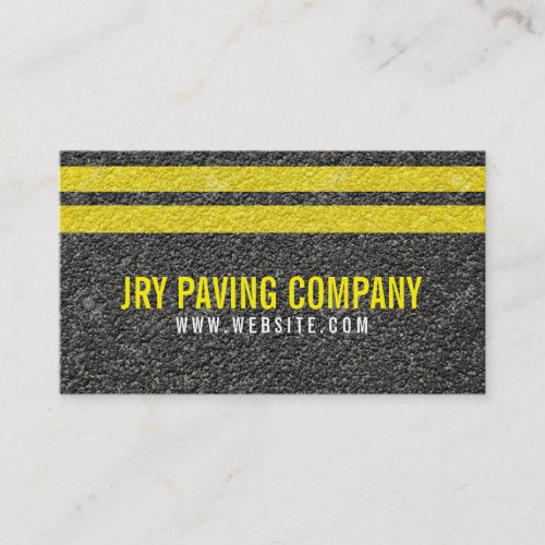 Asphalt Paving Construction Roadwork Business Card