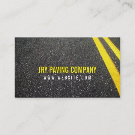 Asphalt, Paving, Construction, Roadwork Business Card