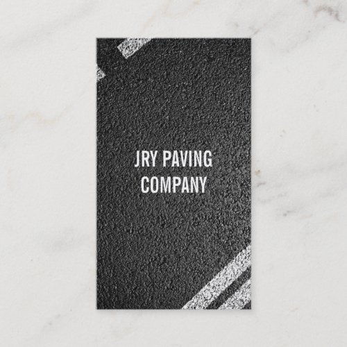 Asphalt Paving Construction Roadwork Business Card