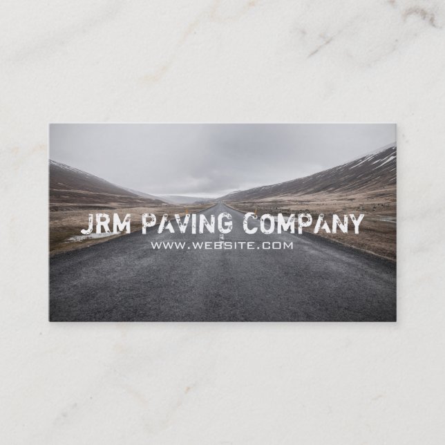 Asphalt, Paving, Construction, Roadwork Business Card (Front)