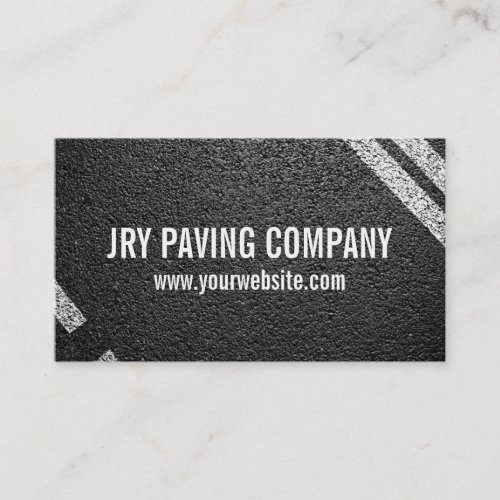 Asphalt Paving Construction Roadwork Business Card