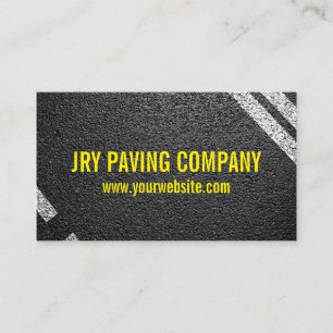Asphalt, Paving, Construction, Roadwork Business Card