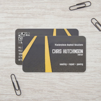 Asphalt Paving Custom QR Business Card