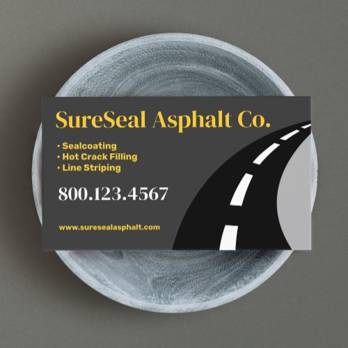 Asphalt Paving  Driveway Sealing Business Card