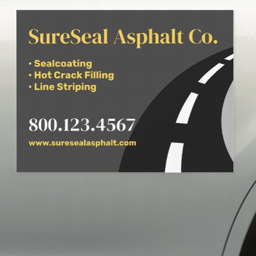 Asphalt Paving  Driveway Sealing Car Magnet