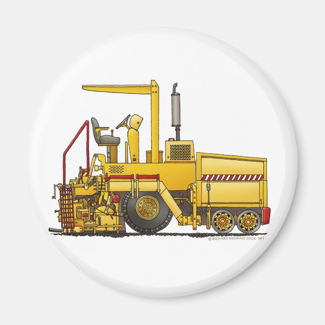 Asphalt Paving Machine Construction Magnets (Front)