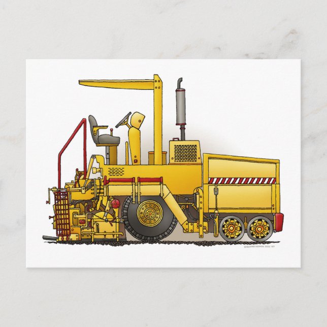 ASphalt Paving Machine Post Card (Front)