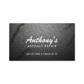 Asphalt Repair Slogans Business Cards
