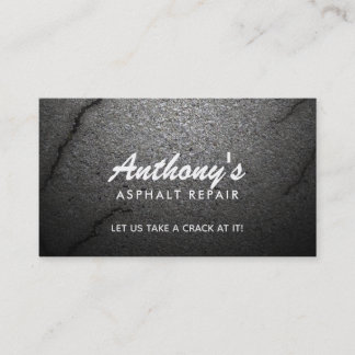 Asphalt Repair Slogans Business Cards