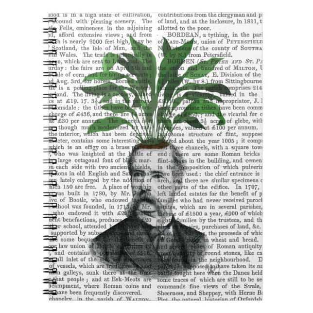 Aspidistra Head Plant Head Notebook (Front)