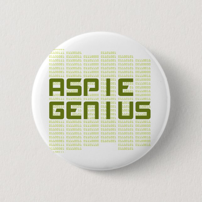 Aspie Genius - Computers Button (Front)
