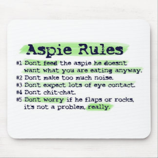 Aspie Rules Mouse Pad