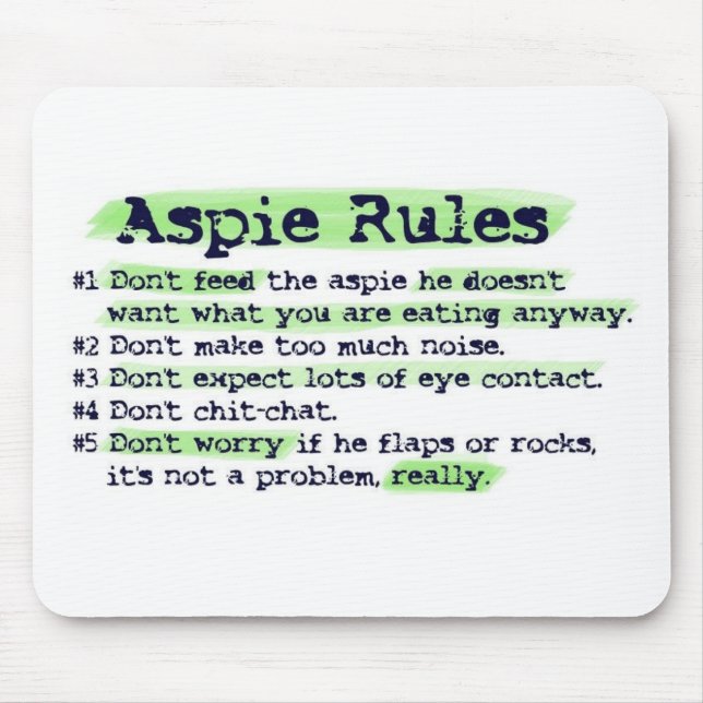 Aspie Rules Mouse Pad (Front)