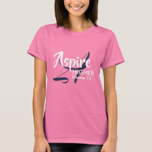 ASPIRE HIGHER Inspire Monogram Christian PINK T-Shirt