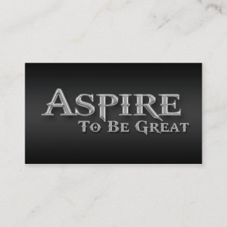 Aspire Inspirational Sleek Metallic Business Cards