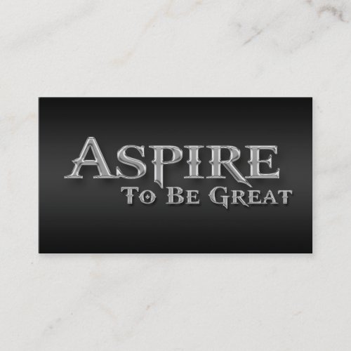 Aspire Inspirational Sleek Metallic Business Cards