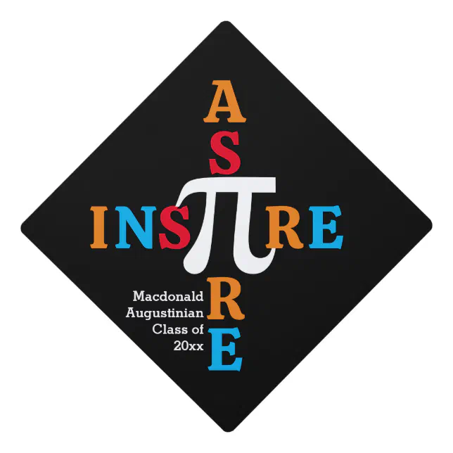 ASPIRE INSPIRE Pi Math Grad Graduation Cap Topper Zazzle