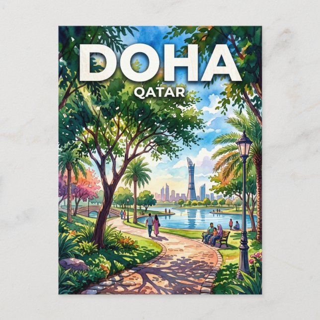 Aspire Park Qatar Postcard (Front)