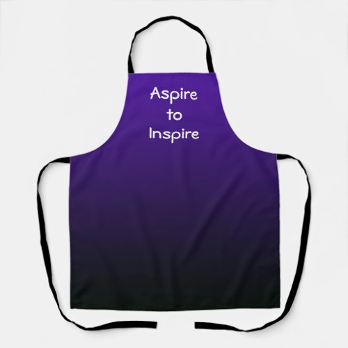 Aspire to Inspire Purple to Black Apron