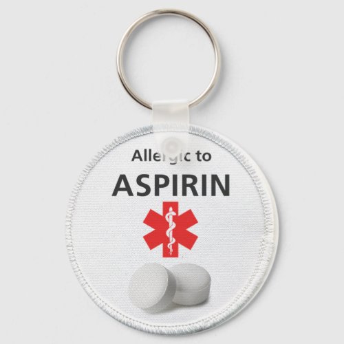 Aspirin Allergy Keychain