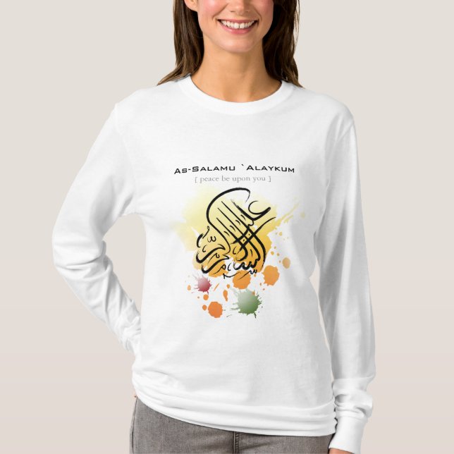 Assalamu 'alaikum - Arabic calligraphy Art T-Shirt (Front)