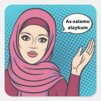 Assalamu Alaykum - Muslim Girl in Hijab Sticker
