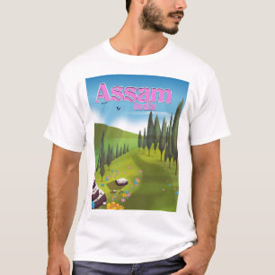 Assam India travel poster print. T-Shirt