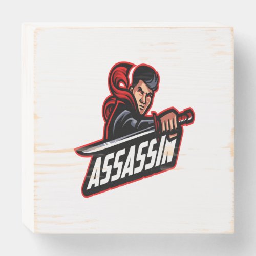 assassin wooden box sign