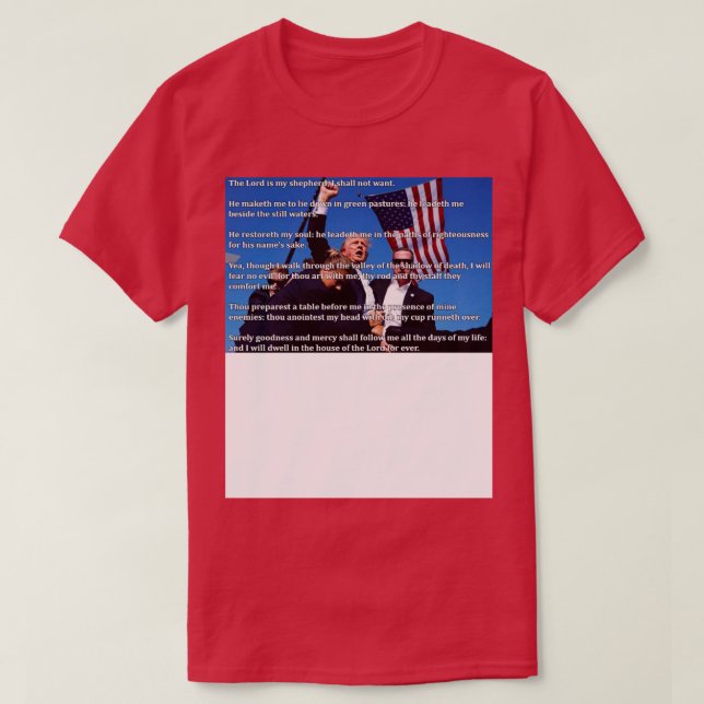 Assassination Attempt Fight Lords Prayer T-Shirt (Design Front)
