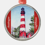 Assateague Island Lighthouse Metal Ornament at Zazzle