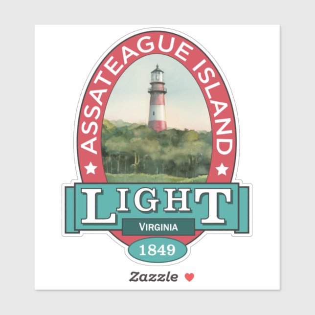 Assateague Island Lighthouse Sticker (Sheet)