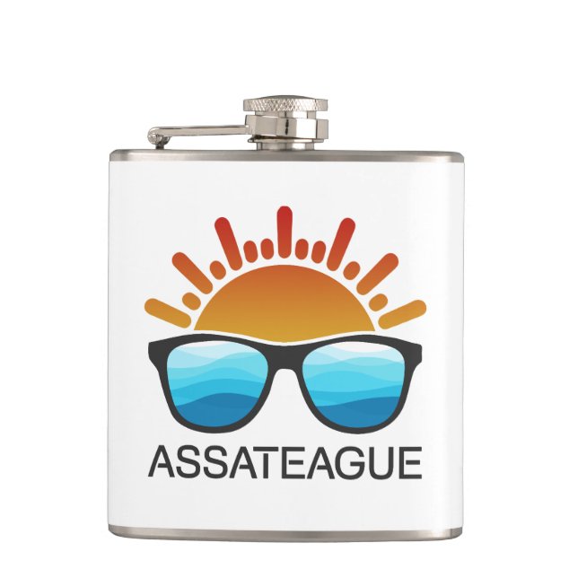 Assateague Island Maryland Virginia Sunglasses Flask (Front)