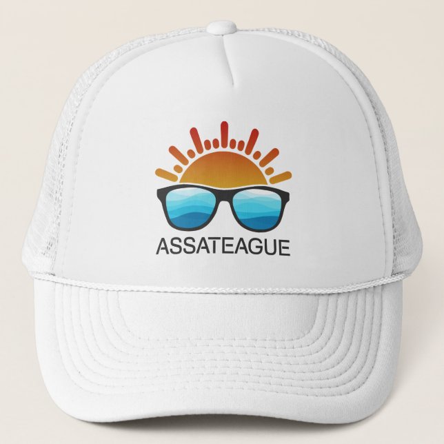 Assateague Island Maryland Virginia Sunglasses Trucker Hat (Front)